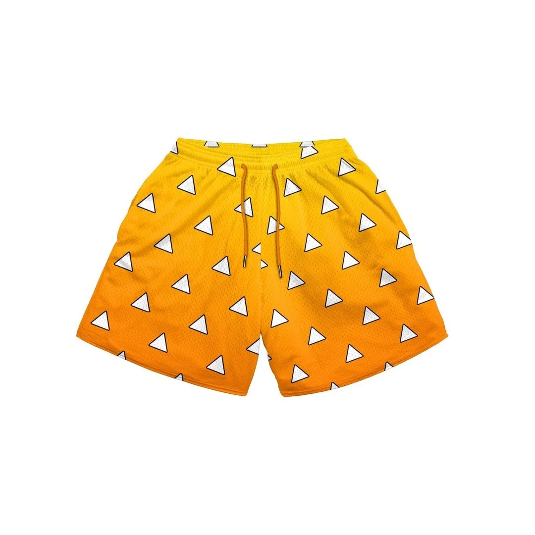 Anime Men's Gym Shorts 3D Printed Shorts Quick Dry Mesh Casual Board Shorts for Summer to Jogging Fitness Basketball 3