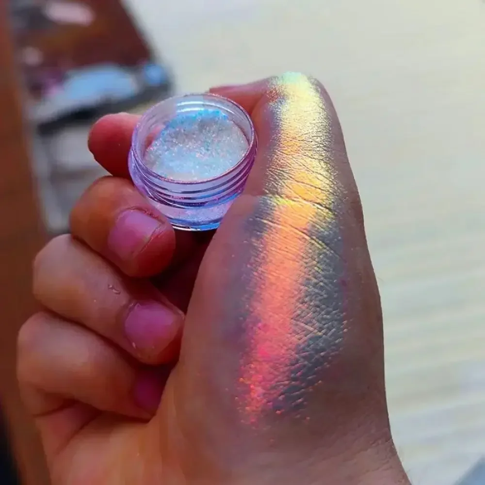 Diamond Phantom Chameleon Holographic Colorful Magic Mirror with Sparkling Colors Nail Powder 0.5g Pack nail powder