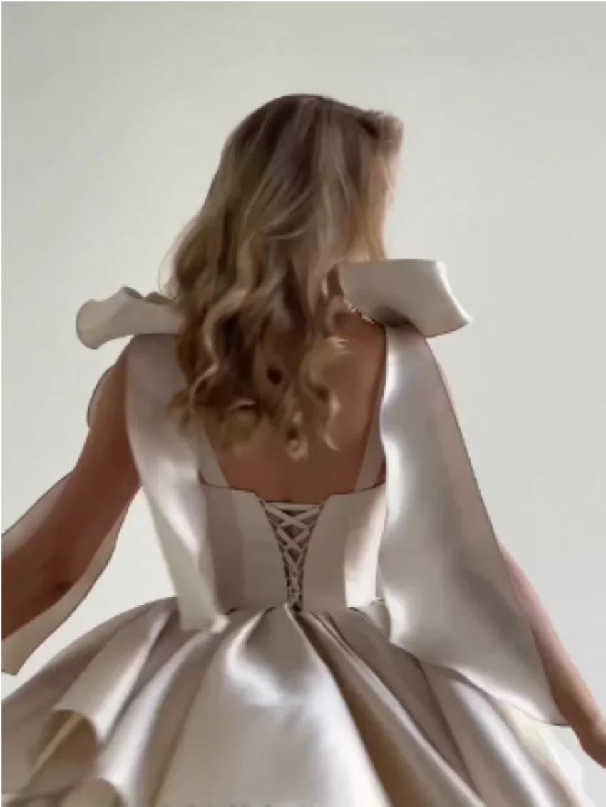 Othray Celebrate Dresses for Girls Affair Mini Prom Dresses Sweetheart Stain Lace Up Party Ball Gowns with Bow Cocktail