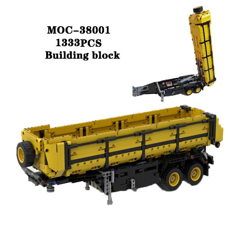 

Classic Building Block MOC-38001 Tipper Trailer High difficulty Assembly Model Adult Children's Toy Birthday Christmas Gift