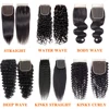 4x4 HD Transparent Lace Frontal Closure Human Hair Straight Body Wave Deep Kinky Curly Remy Hair Free Part PrePlucked Natural 1