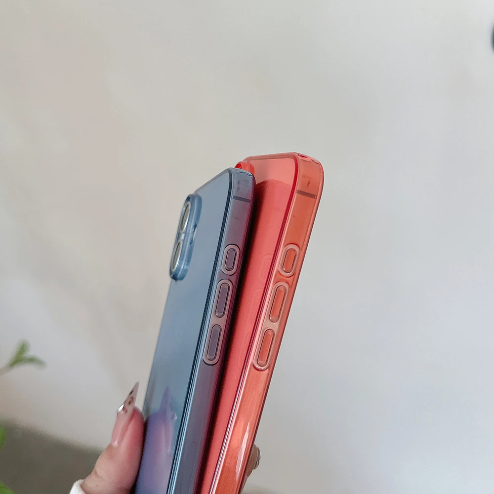 Luxury Transparent Colorful Soft TPU Case - Ultra Thin Candy Color Clear Shell