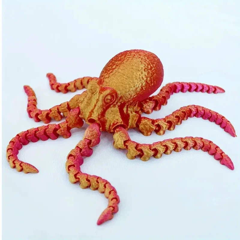 Bottega 3D Printed Octopus Toy,Articulated Models,Flexible Joint Animal Figurines 3d Printing Stuff Cheap Stress Relief Fidget Restlessness Bottega3d