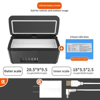 Mini glacière à insuline aste, étui de réfrigérateur portable pour médicaments, étui de voyage indispensable avec sac, 2-18 ℃ 6