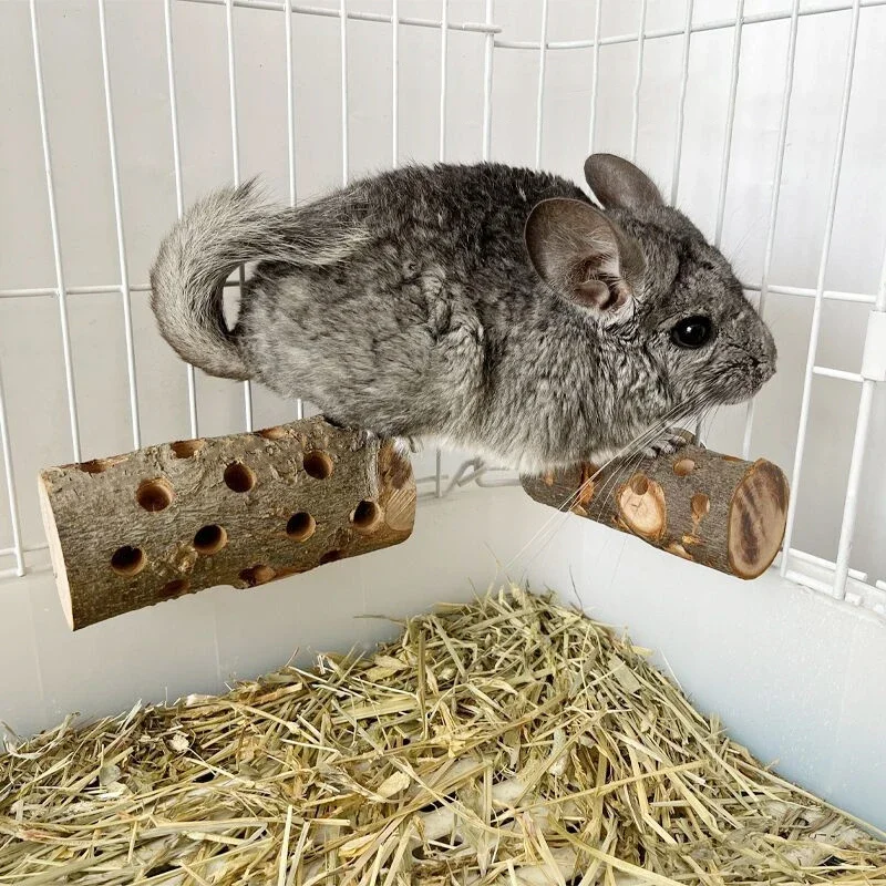 Small Animal Pet Chew Toys Pet Toys Pet Teeth Grinding Toy Pet Bird Toy Hamster Toy Small Animal Rabbit Totoro Molar Stick Anti-bite Cage Apple Wood Parrot Bird Biting Toy Wooden Stand Stick Station