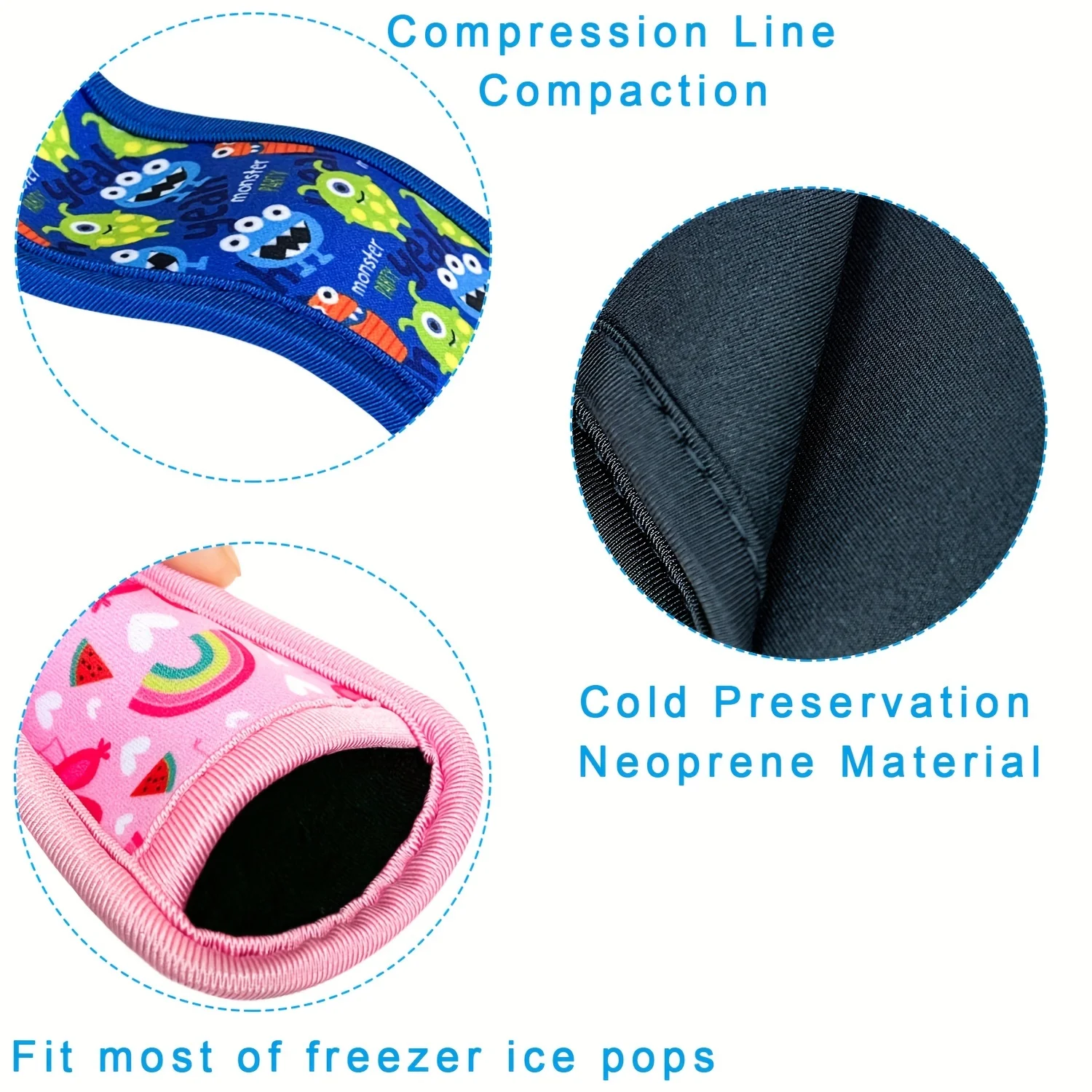 Popsicle Rack Popsicle Holders Bags Ice Pop Sleeves Neoprene Insulation Cover For Yogurt Tubes Freezer Juice Bars Colorful Insulator Sleeves