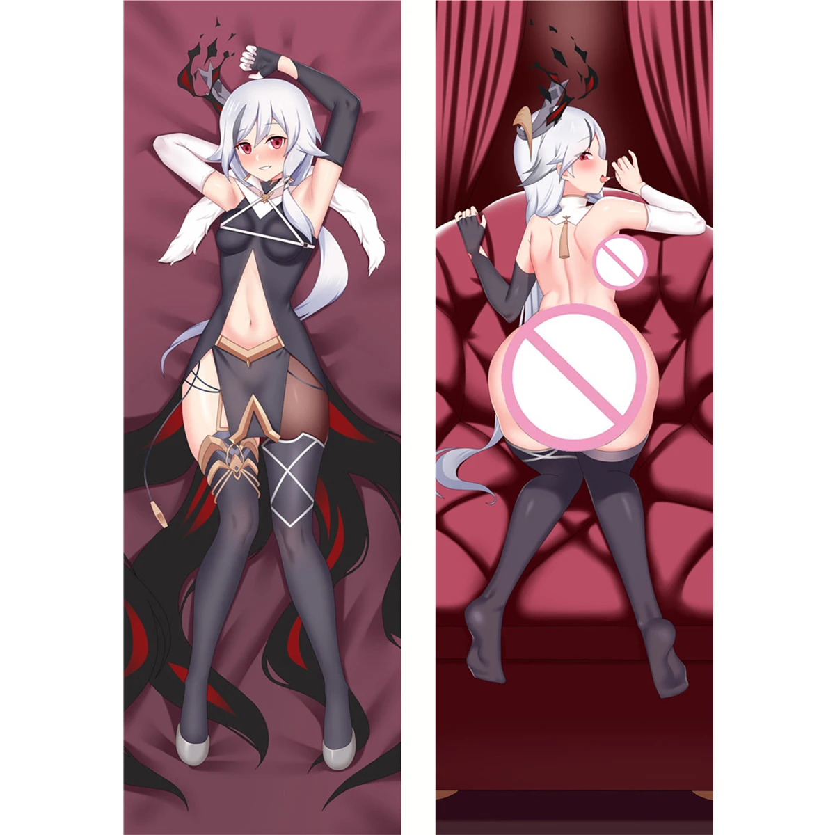 

Honkai Impact Black Fuhua Dakimakura Body Pillow Anime Cushion Cover Benghuai Cosplay Long Hugging Pillowcase