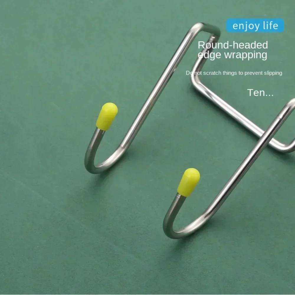 

Крепление на дверь шкафа из двойной стали, круглый крючок для выдвижных ящиков из нержавеющей стали, S-образный держатель, для кухни и ванной комнаты