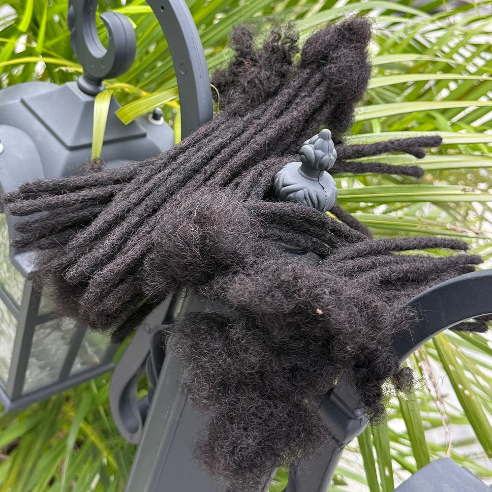 Dreadlocks per capelli umani al 100% Trecce all'uncinetto Capelli 4-20 pollici Locs Stile hip-hop per uomini e donne Estensioni parrucca intrecciata 0,6 - immagine 5