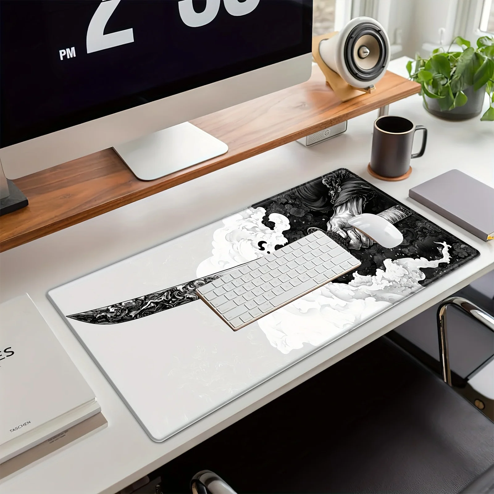 لوحة ماوس ألعاب بتصميم الساموراي الياباني