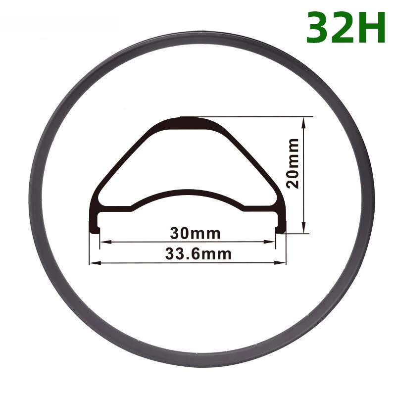 Obręcz roweru górskiego MTB 26/27.5/29 cali ze stopu aluminium dwuwarstwowa obręcz tarcza hamulcowa o szerokości 33.6mm 28/32 otwór bezdętkowy 490g