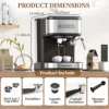 Empstorm Portable Manual Cappuccino Maker Electric 20bar Semi Automatic Espresso Capsule Coffee Machine for Retail and Wholesale 4