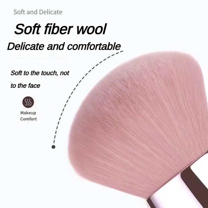 

Short handle blush bronzer Powder brush Fan brush Makeup Travel Kabuki brush Synthetic fiber makeup brush, beauty tools