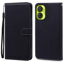 Tecno Spark Go 2 Wallet Leather Flip Phone Case Cover Coque s Shell for Tecno Spark Go 2 (Black)