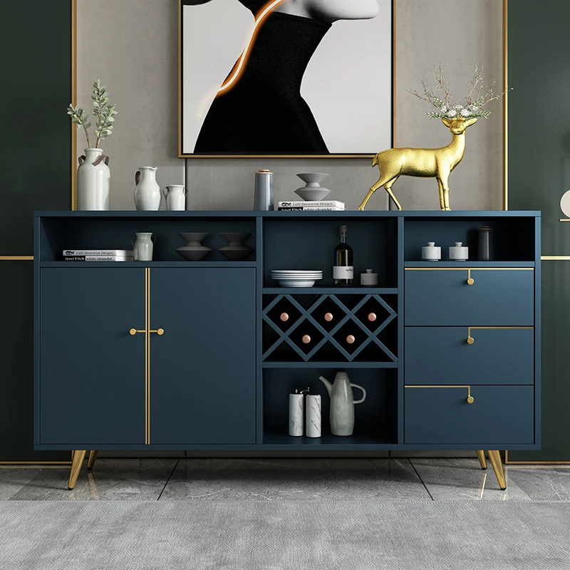 Luxury modern blue wooden cabinet dining room home furniture painted spiegel furniture design sideboards