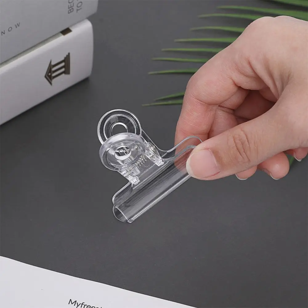 아크릴 사무용품 간단한 긴 꼬리 클립 식품 보관 클립 더브테일 클램프 메모 폴더