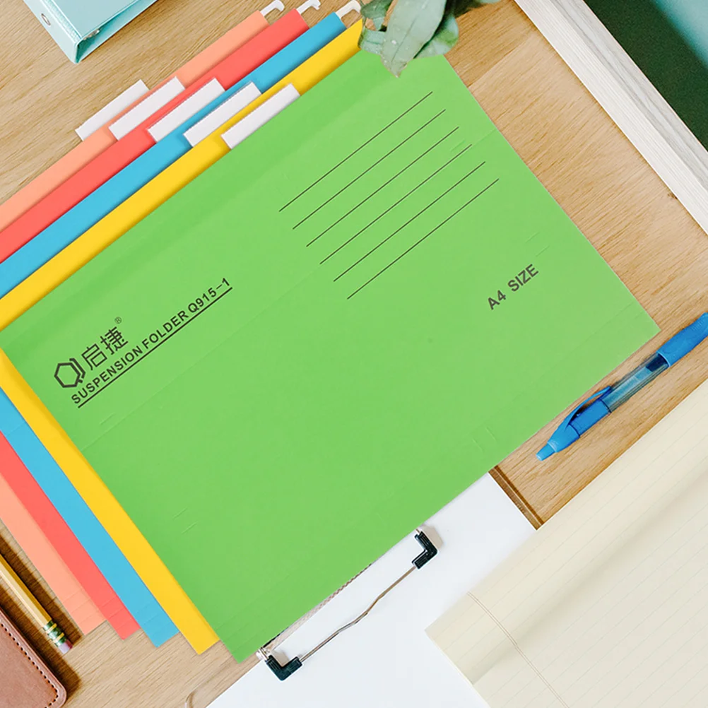 10 Pcs Folder Hanging File Folders for Filing Cabinet Work Fast Portable Receipt Iron Office