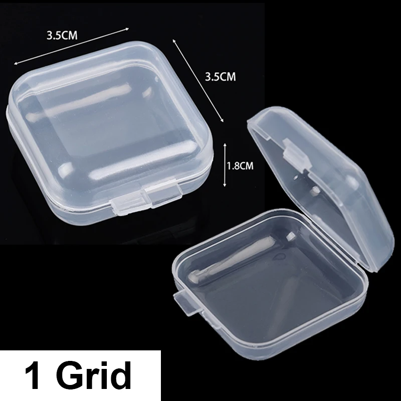 Scatole portagioie, 2 pezzi Scatole di plastica con 15 scomparti Griglie trasparenti regolabili Scatola di plastica trasparente per la conservazione