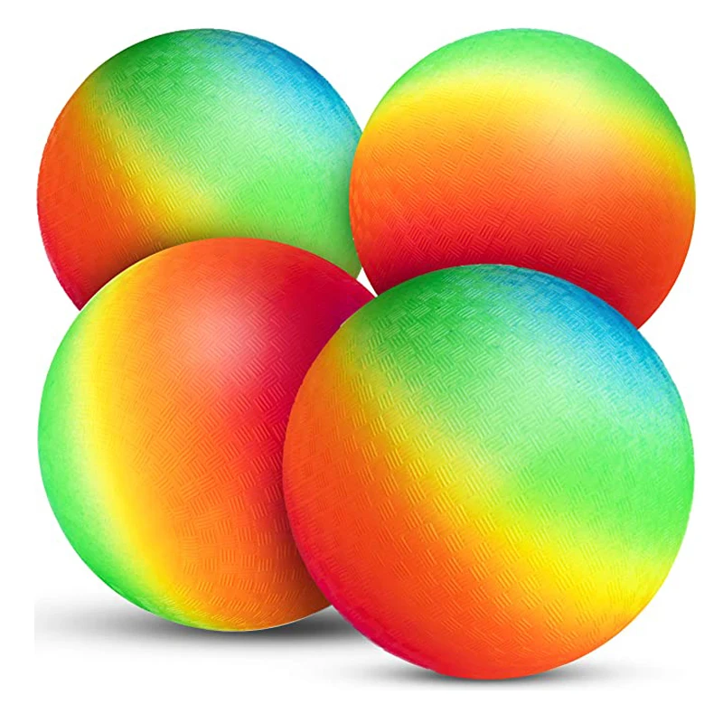 Kickballs Playground Balls 8.5Inch Rainbow Basketball Soccer Toy Children Outdoor Sports Games Kinderspielzeug 4