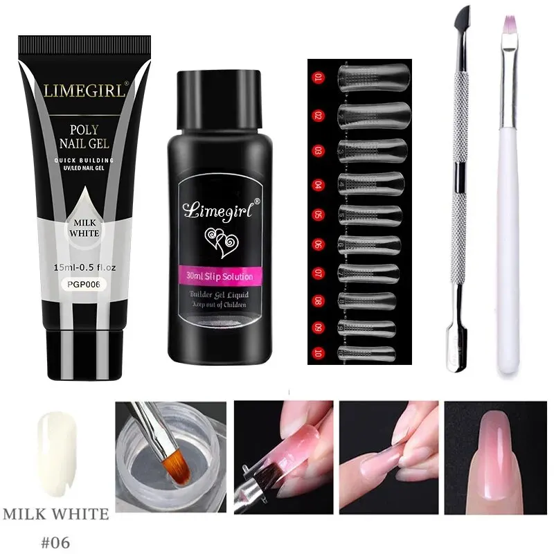 LIMEGIRL 15ml Nail Extension Gel Kit - Quick Extend Gel