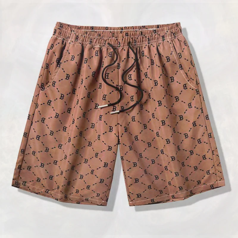 Quick Drying Summer Shorts Men 2023 Fitness Sport Breathable Printing Casual Shorts Men's Soft Vacation Cool Shorts Male 001G