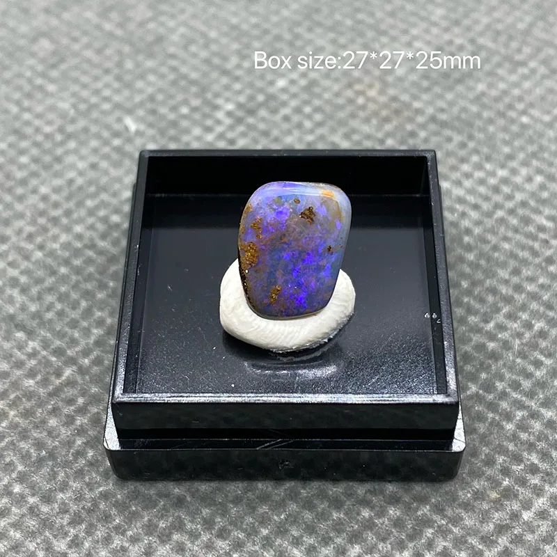 

100% natural rare Australian iron opal (photographed in wet water state) gem mineral specimen quartz gemstones box size ：2.5cm