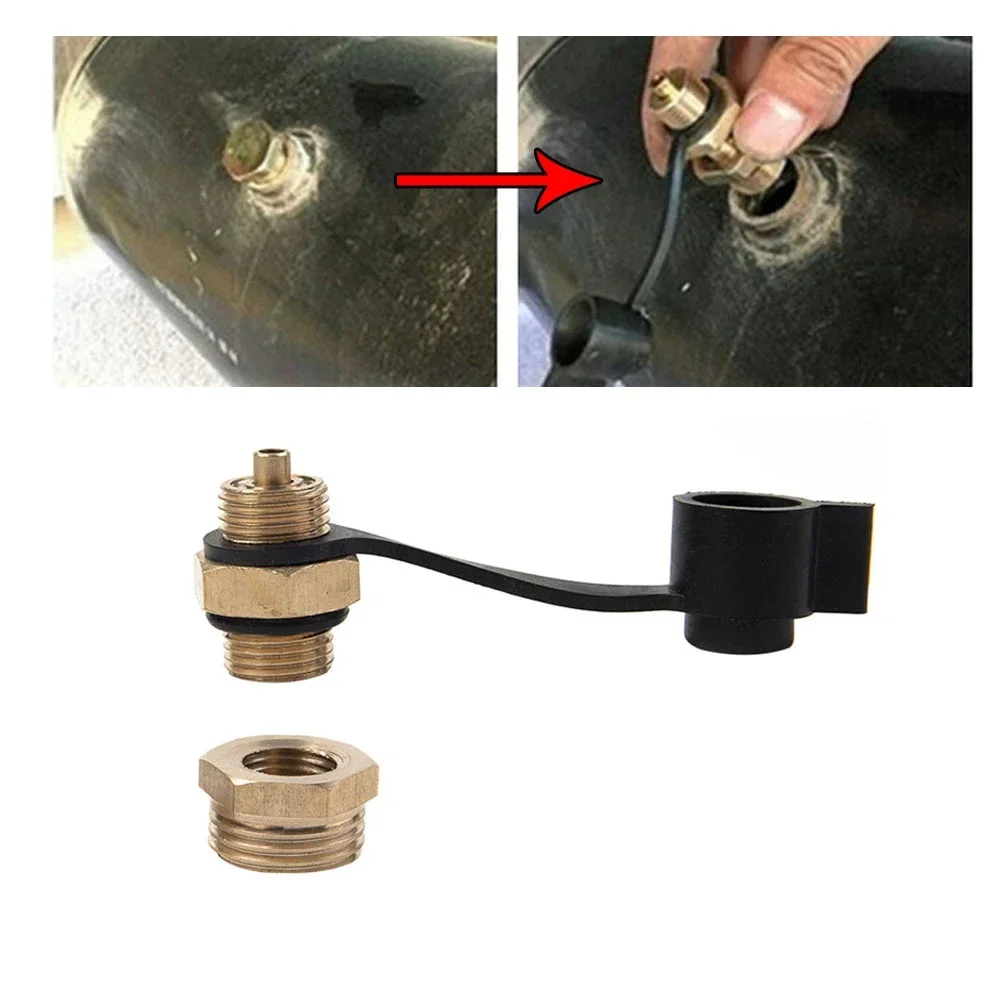 2Pcs Car Take Air Metal Valve For Air Intake Joint Of Truck Gas Storage Tank Tank M22-M16 M16x1.5 Intake Gas Storage