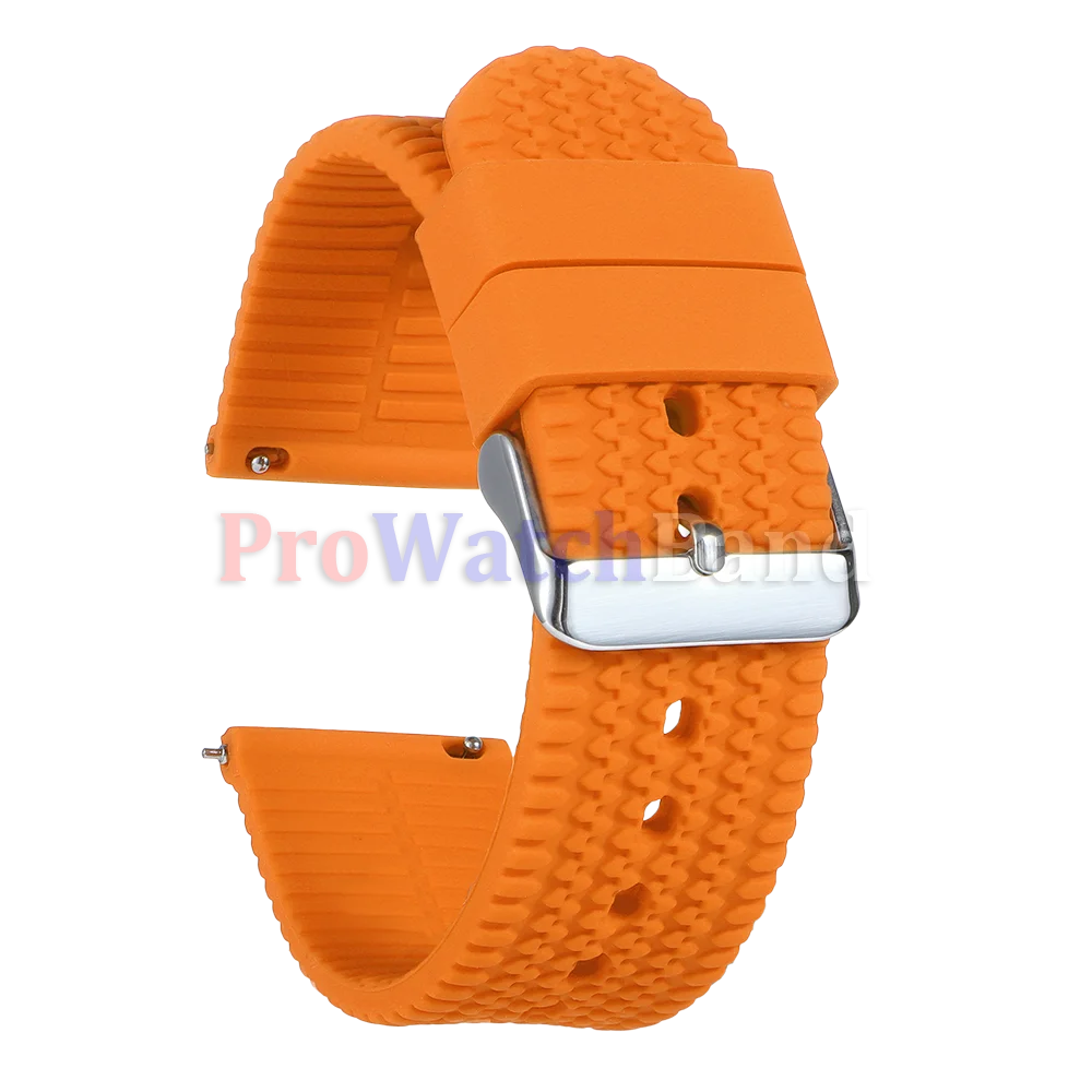 Men's Waterproof Soft Rubber Sport Watch Band Bracelet in Durable Silicone