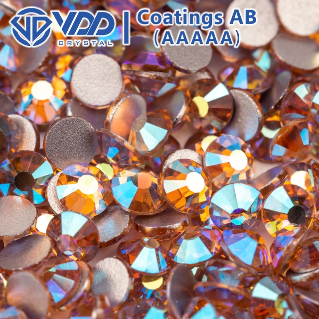 VDD SS4-SS30 AAAAA Citrine AB Glass Rhinestones Crystals Glitter Strass  Flat Back Stones Nail Art Craft Decorations Accessories