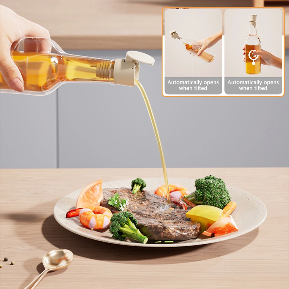 Bottle Stopper Cap No Drip Self Closing Pour Spouts For Olive Oil Vinegar