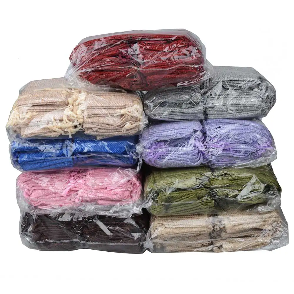 25/50 teile/los natürliche Sac kleinen Baumwolle Leinen Tasche 7x9cm 10x14cm Flachs Taschen Weihnachten Süßigkeiten Geschenke Verpackung Beutel Aufbewahrung tasche Großhandel – Detail 6