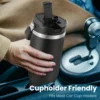 Tyeso Tumbler with Handle Straw Lid Insulated Stainless Steel Double Walled Vacuum Water Bottle Home Sport Travel for Hot Cold 6