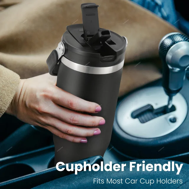 Tyeso Tumbler with Handle Straw Lid Insulated Stainless Steel Double Walled Vacuum Water Bottle Home Sport Travel for Hot Cold 6