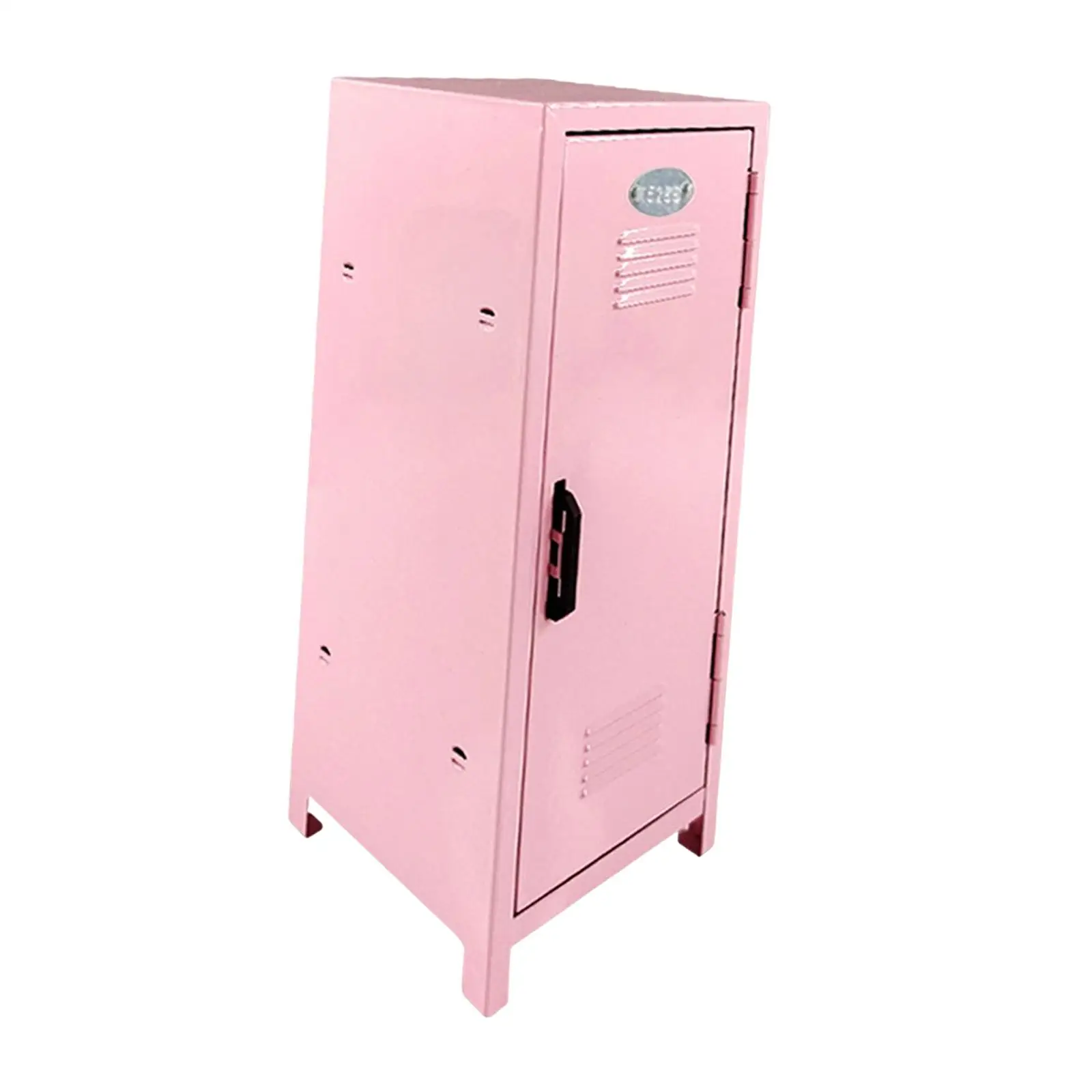 Small Makeup Storage Cabinet Cute Vertical File Cabinet Organizer Box for Makeup Brush Cotton Pad Girls Hallway Bedroom 2