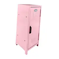 Small Makeup Storage Cabinet Cute Vertical File Cabinet Organizer Box for Makeup Brush Cotton Pad Girls Hallway Bedroom 2