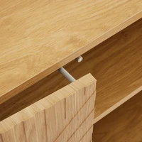 KOMHTOM 2 doors metal legs sideboard buffet dresser with line design