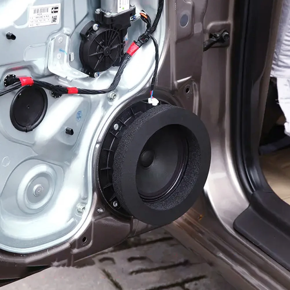 Universal Car Speaker Ring Bass Door Trim Sound Insulation Cotton Audio Speaker Sound Self Adhesive Insulation Ring 4/5/6.5 Inch sound insulation ring soundproofing cotton sound insulation cotton