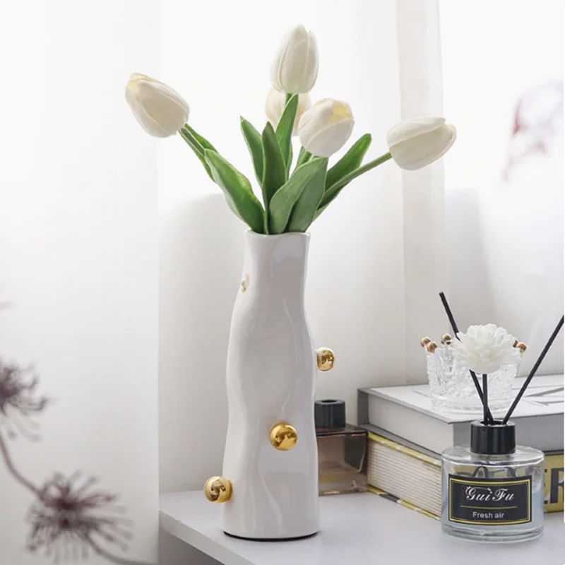 Resin Vase, Abstract Art, Twisted, Shaped Vase, Living Room and Dining Table Flower Arrangement, Home Decoration Ornament 4