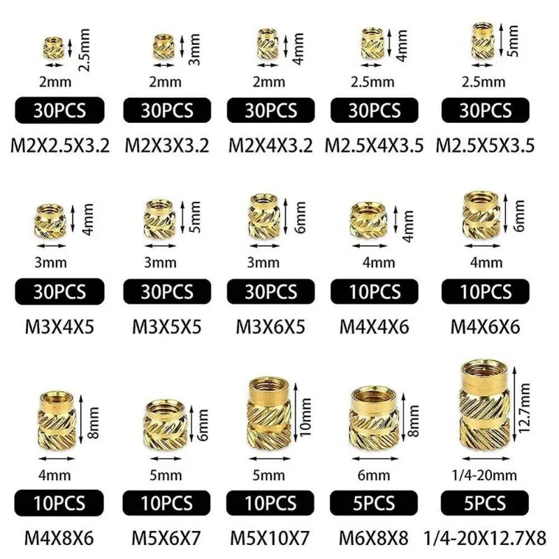 Dadi Zigrinati In Ottone M6 - 4 Pezzi Per Stampanti 3D E Fai Da Te | Testa Zigrinata Per Regolazione Manuale - Foto 5
