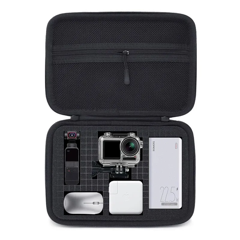 Mobile Power Bank Hard Drive Bolsa Armazenamento Portátil à Prova de Choque Handheld Ptz Drone Case Desktop para Gopro10 2.5 3.5 - Imagem 5