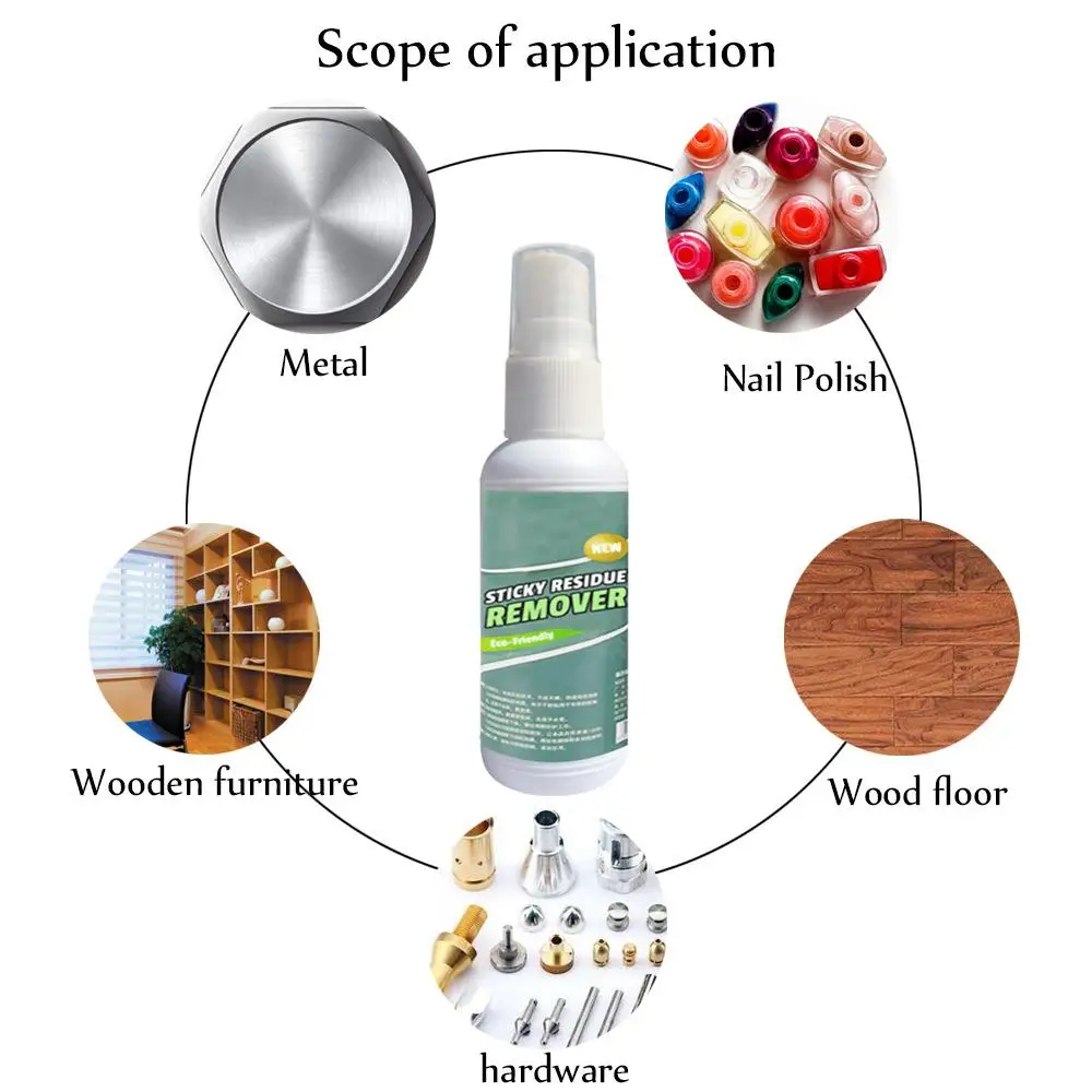 Sticker Remover Sticky Residue Remover Wall Sticker Glue Removal Car Glass Label Cleaner Adhesive Glue Spray