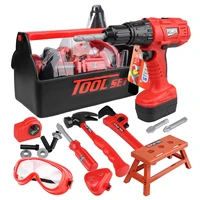 Kids Tool Set Pretend Play Construction Toys With Toolbox Kids Tools With Electronic Toys Drill Bits Construction Accessories 1