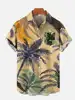 Men's Hawaiian Coconut Tree Pattern Shirts Summer Beach Sunset Shirt Men's Casual Short Sleeved Shirt Exquisite 3D Printed Shirt 3