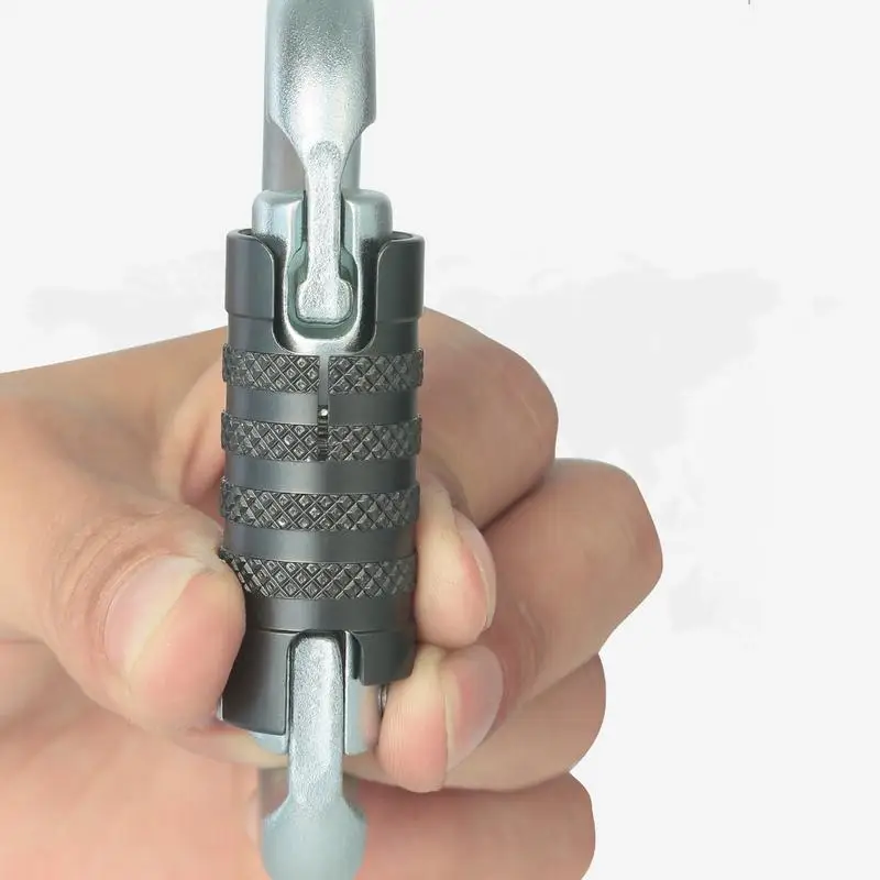 Rock Climbing Carabiners Safety Large Rock Clips Screw Lock D Shape Screw Lock Autolock Carabiner Clip Outdoor Equipment For