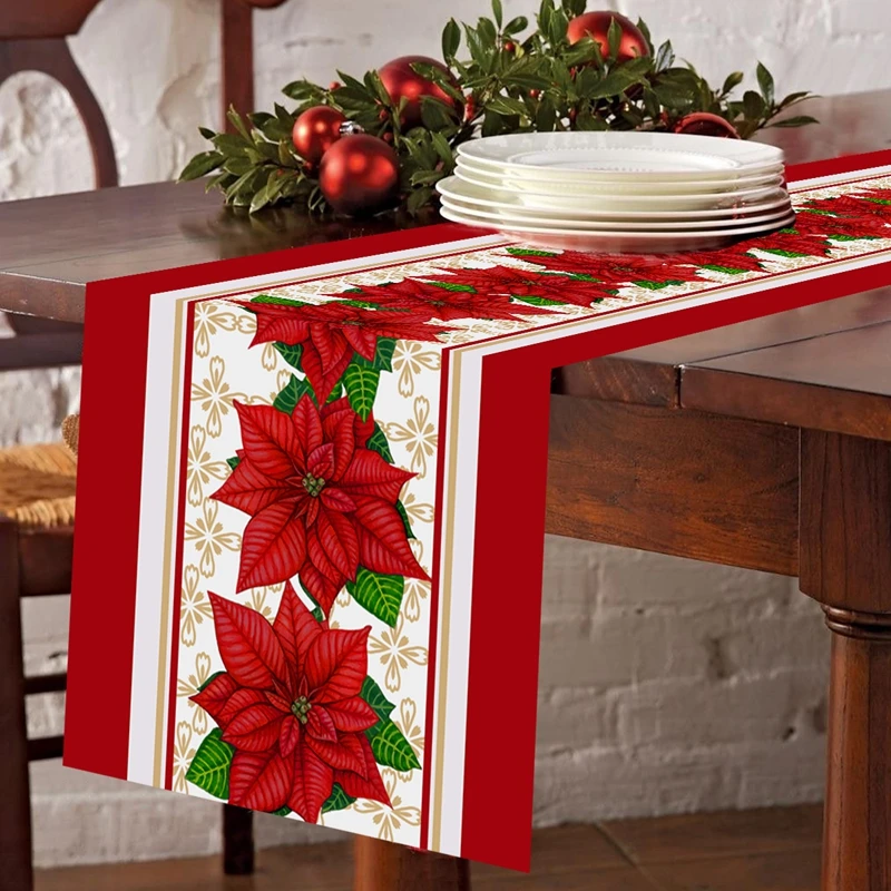 2024 Weihnachten Tischläufer Frohe Weihnachten Dekorationen für Zuhause Tischdecke Navidad Noel Kerst Weihnachtsgeschenke Neujahr 2025, Natal – Detail 7