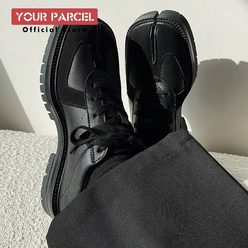 Tabi shoes men's and women's leather casual sports shoes lace up unisex suede low top comfortable and niche design casual shoes sports shoes casual sneakers leather shoes fashion sneakers running sneakers