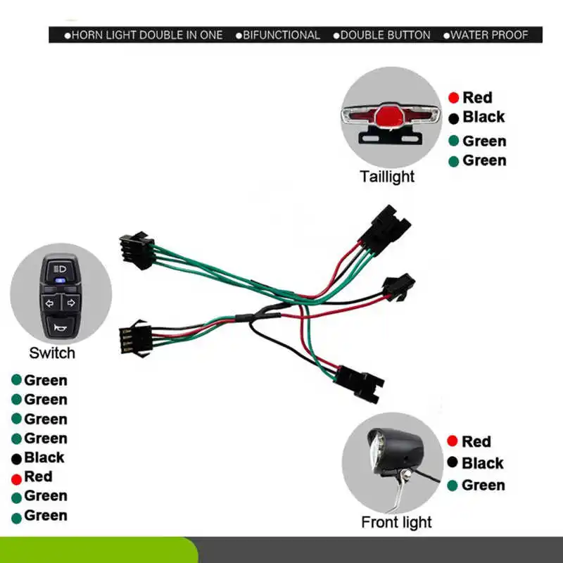 24V 36V 48V 750W-1000W Electric Bike 30A Brushless Controller Kit with S866 Panel + Headlight + Taillight Thumb Throttle electric bike controller electric bike accessories electric bike lights