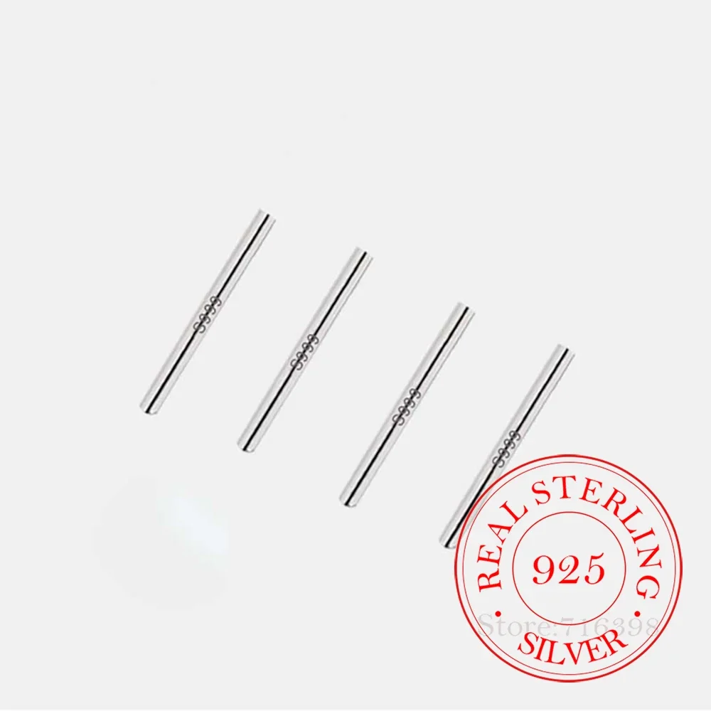 

Genuine 925 Sterling Silver minimalis Earrings for Women Men Silver 925 Piercing Jewelry Women's Party Wedding Ear Needle