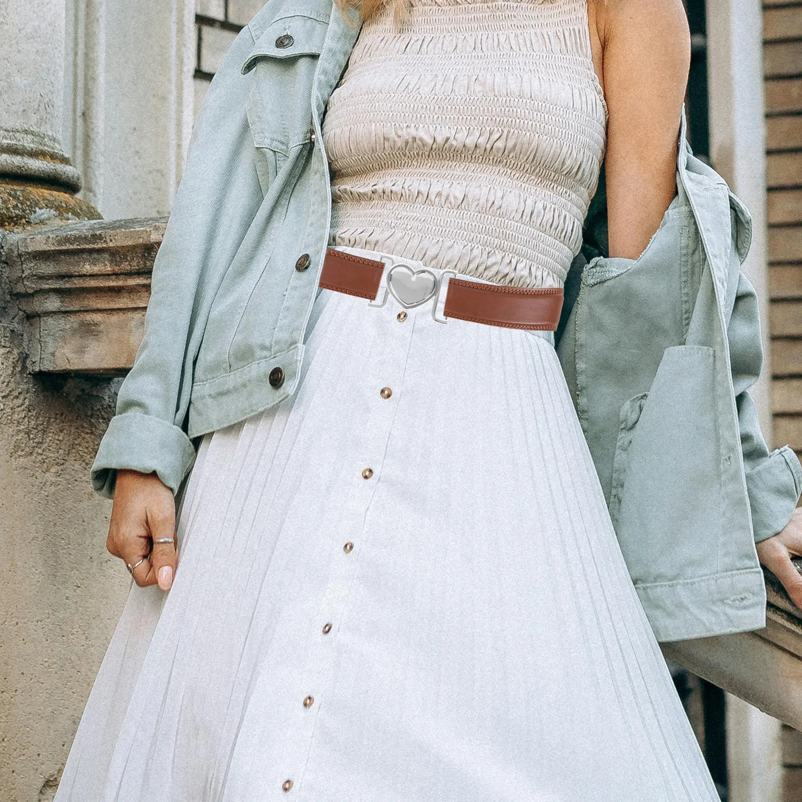 세련된 하트 패턴 금속 토글 버클 의류 잠금 장치 (코트, 스웨터, 가디건, 판초, 케이프, 드레스, 허리 벨트용) 우아한 디자인