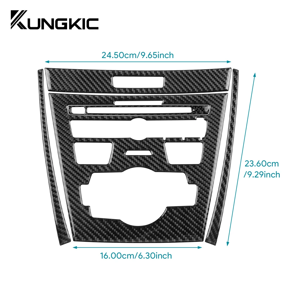 Deluxe Soft Carbon Fiber Car Center Console Screen Sticker